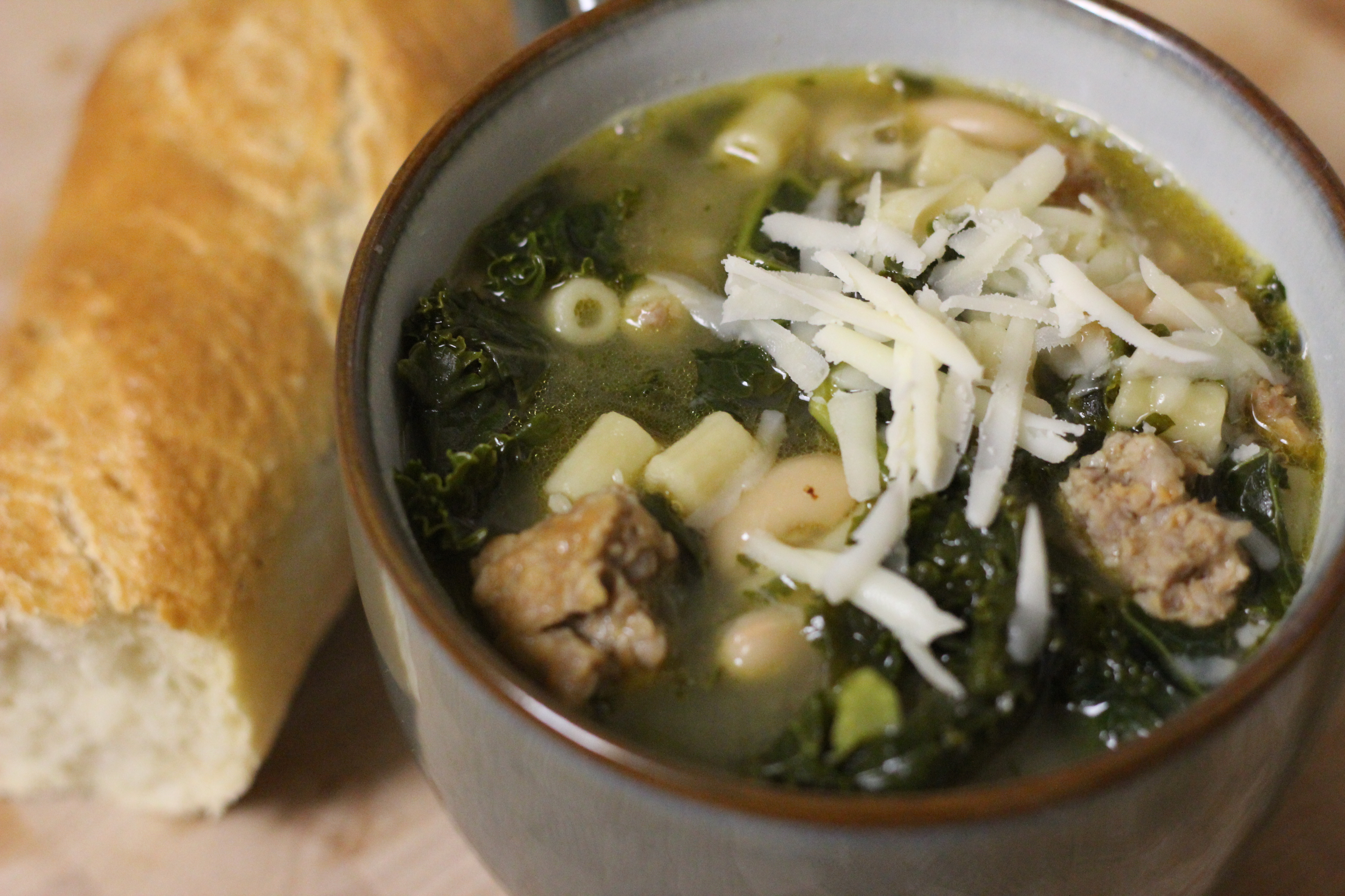 Sausage, White Bean and Kale Soup