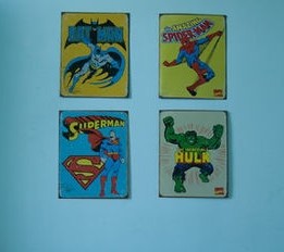 vintage superhero wall prints