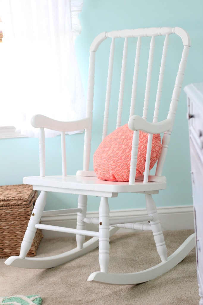 spring green, aqua, and peach gender neutral nursery decor