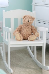 spring green, aqua, and peach gender neutral nursery decor