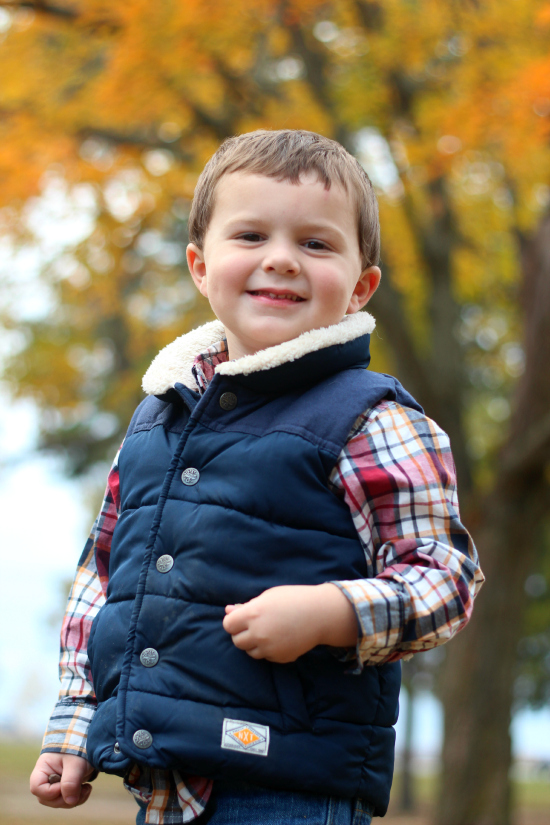 fall photos toddler boy