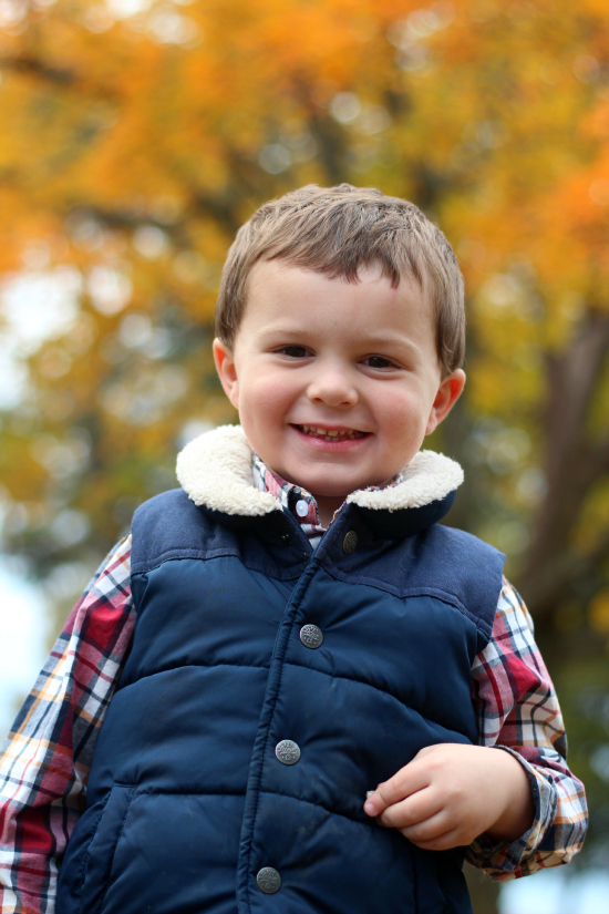 fall photos toddler boy