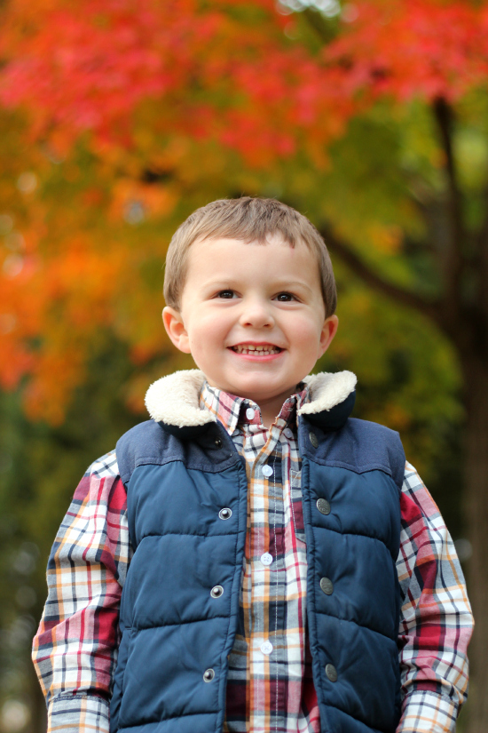 fall photos toddler boy