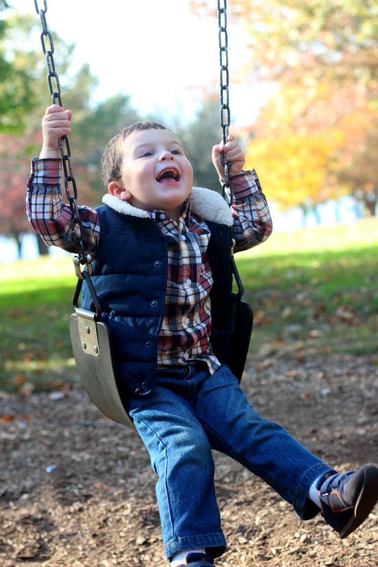 fall photos toddler boy