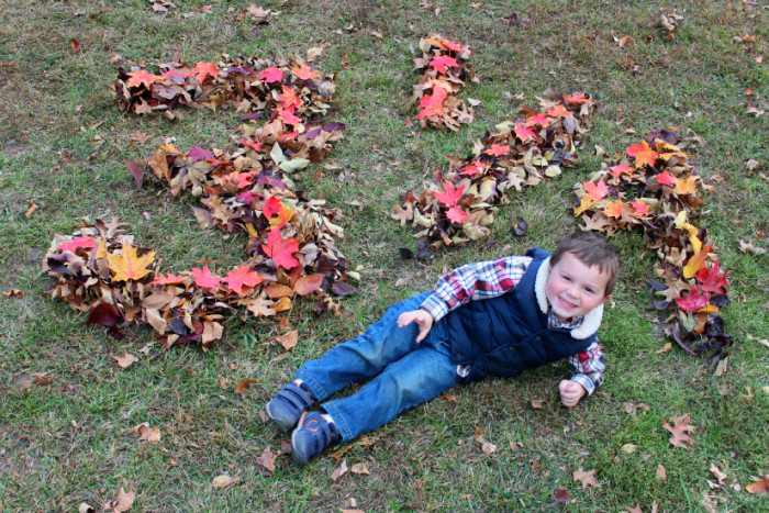 fall photos toddler boy