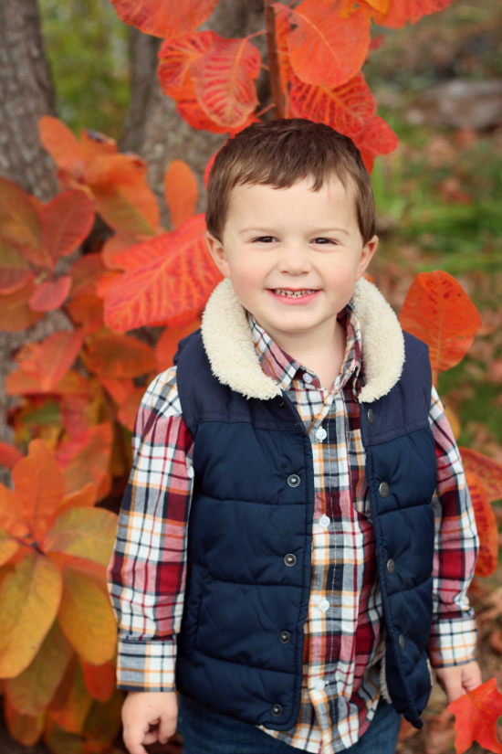 fall photo shoot child