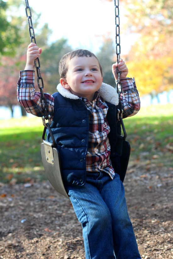 fall photos toddler boy