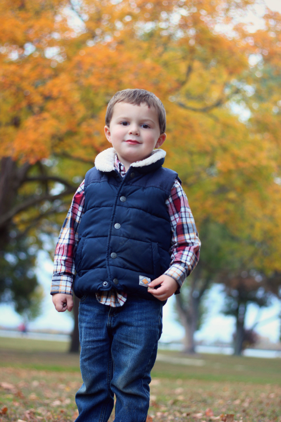 fall photos toddler boy