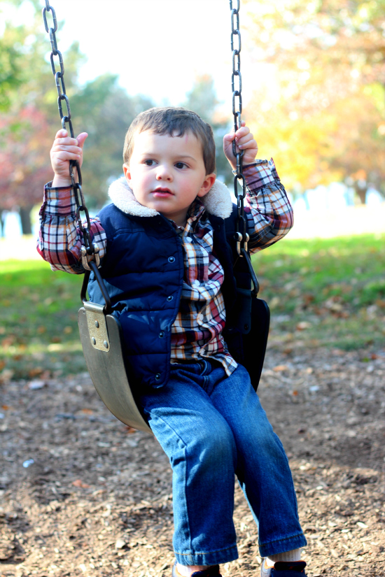 fall photos toddler boy