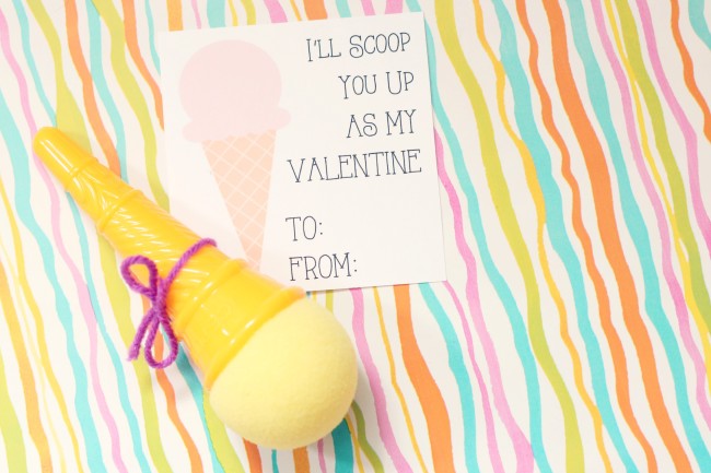 ice cream shooter valentine card