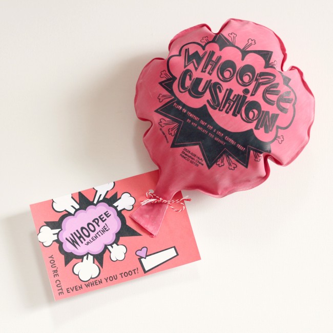 Whoopee Cushion Valentines with Free Printable Cards