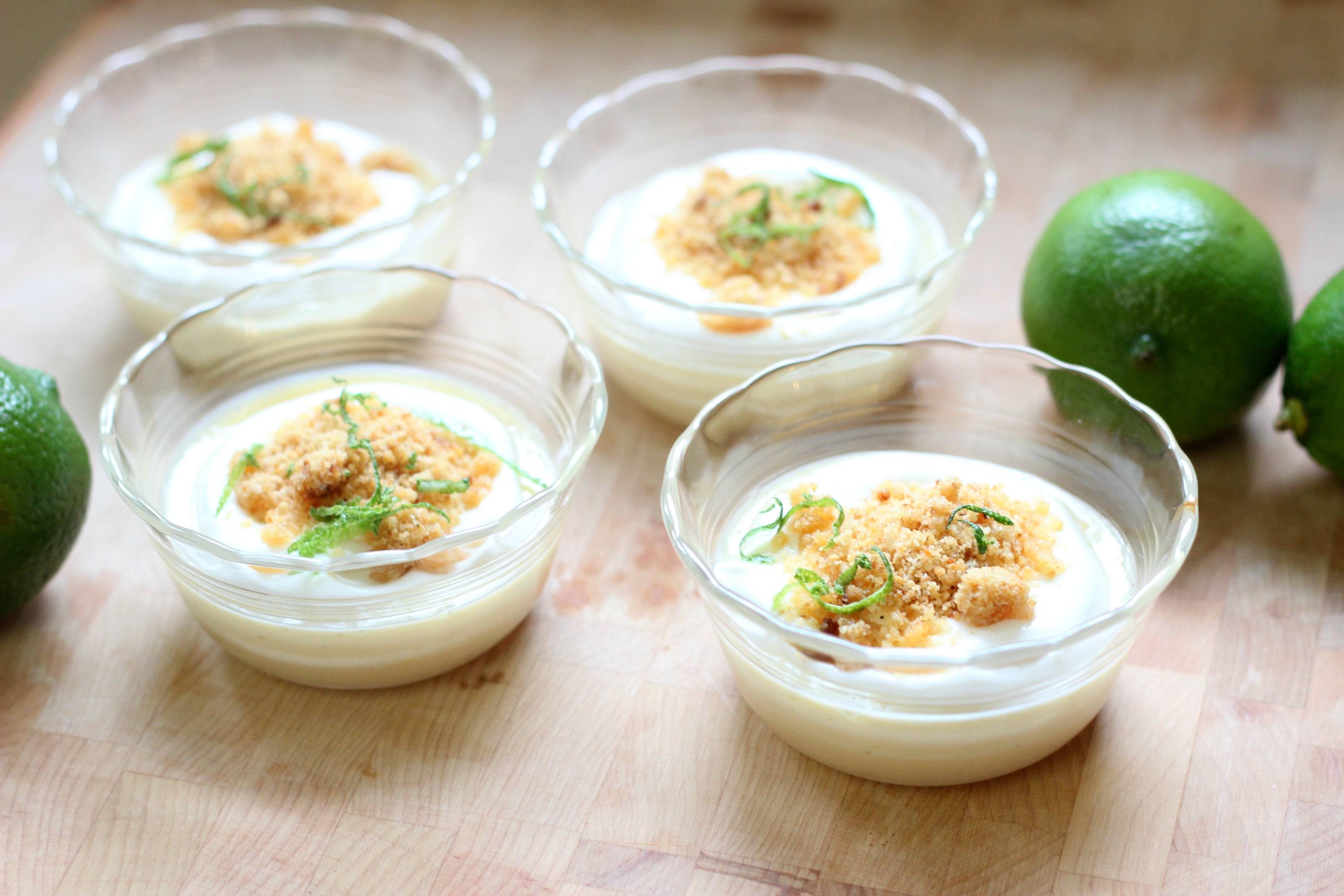 Individual Key Lime Custard Desserts