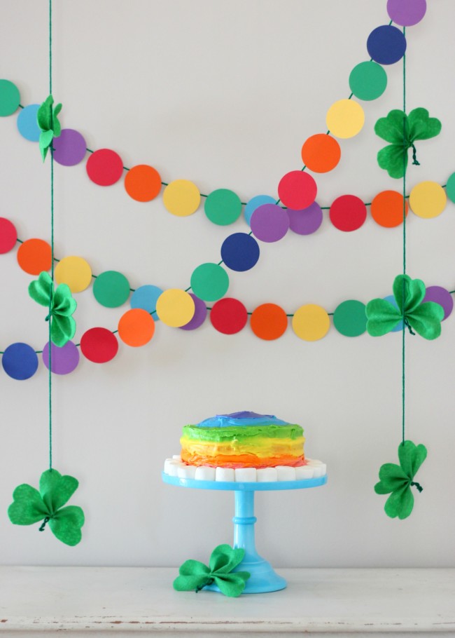 St. Patrick's Day Rainbow and Shamrock Decorations