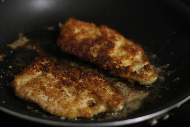 Crispy Parmesan-Crusted Chicken with Creamy Lemon Zucchini and Pasta