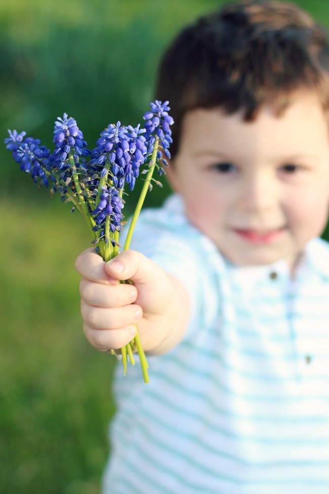 Owen's Quarterly Update - Springtime Photos of Three-Year-Old