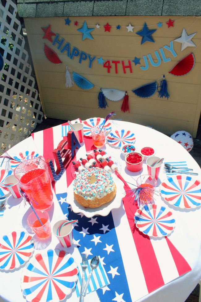 4th of july party and banners