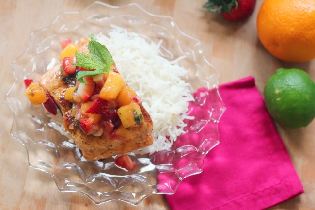 Seared Tropical Salmon with Mango Salsa Recipe