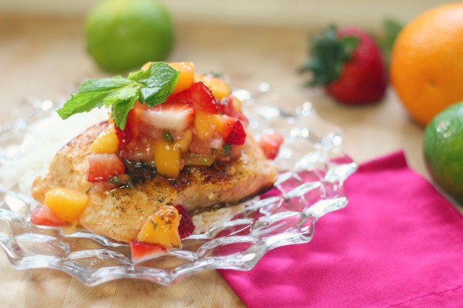 Seared Tropical Salmon with Mango Salsa Recipe