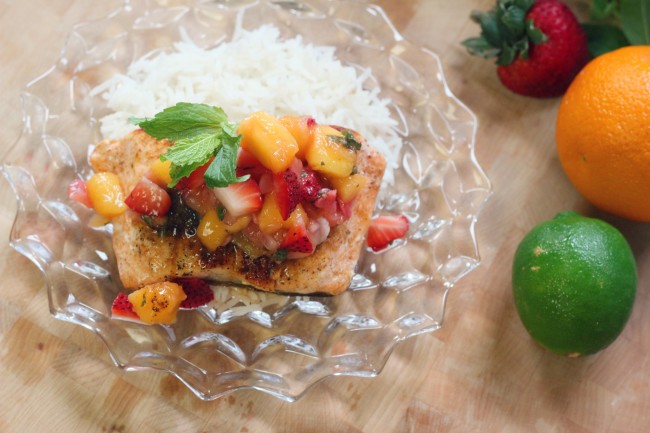 Seared Tropical Salmon with Mango Salsa Recipe