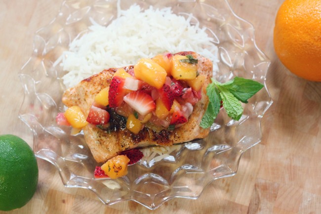 Seared Tropical Salmon with Mango Salsa Recipe