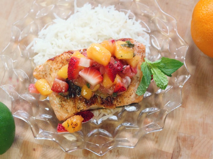 Seared Tropical Salmon with Mango Salsa