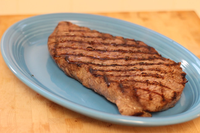 Grilled London Broil or Top Round Steak with Lime Corn Salad