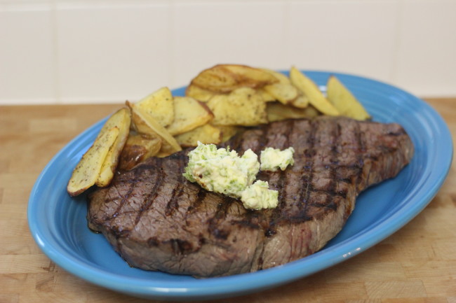 Grilled London Broil or Top Round Steak with Lime Corn Salad