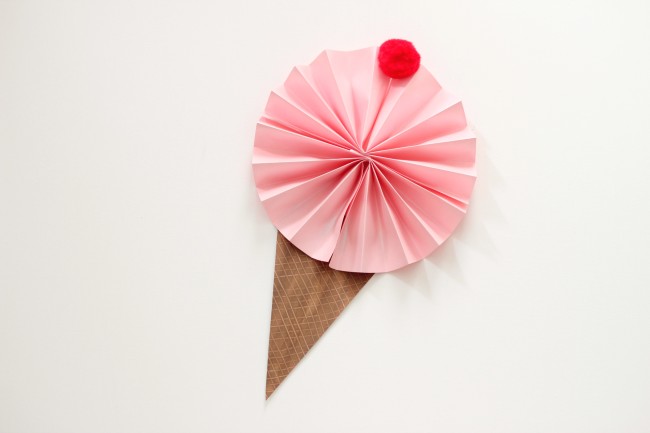 ice cream cone fan craft