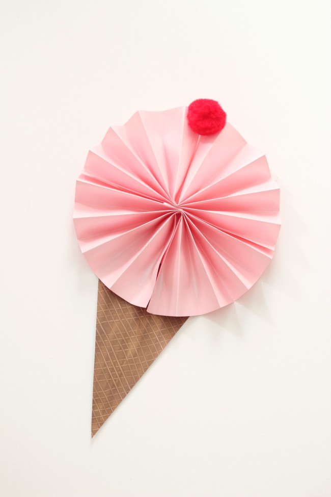 simple ice cream cone fan summer craft