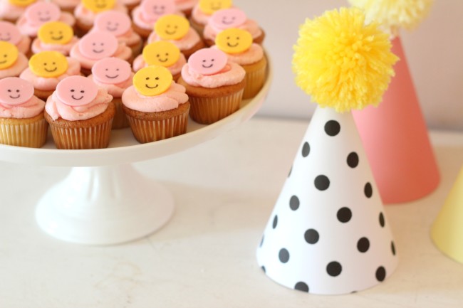 Smiley Face Birthday Party - Pink, Yellow and Modern