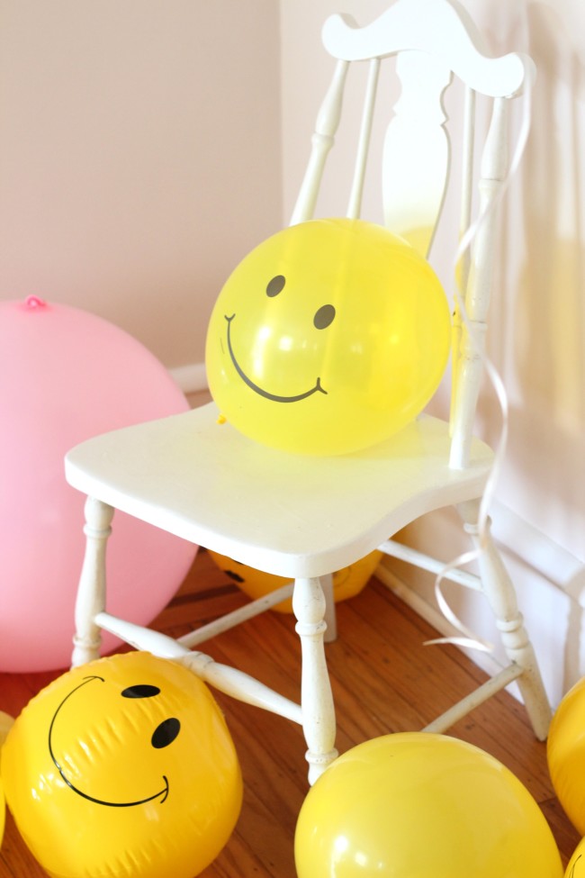 Smiley Face Birthday Party - Pink, Yellow and Modern