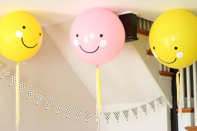 Smiley Face Birthday Party - Pink, Yellow and Modern