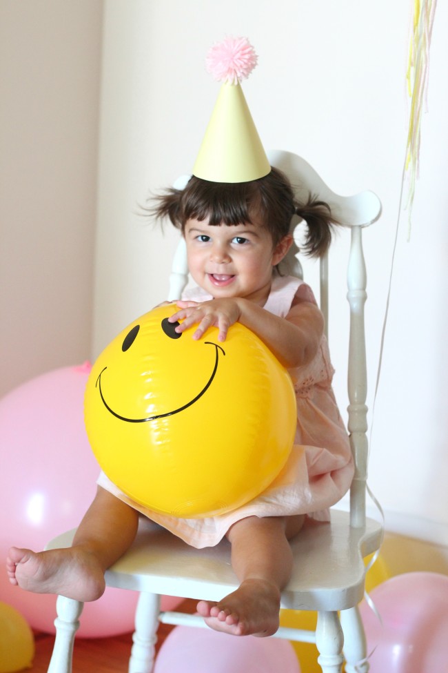 Smiley Face Birthday Party - Pink, Yellow and Modern