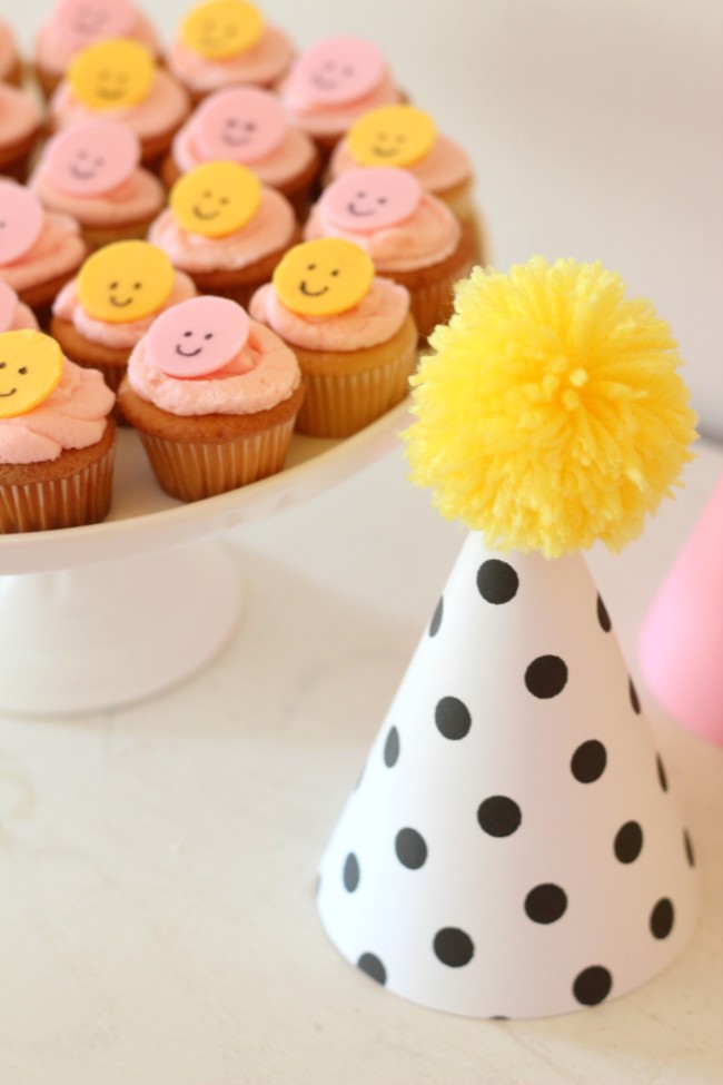 Smiley Face Birthday Party - Pink, Yellow and Modern