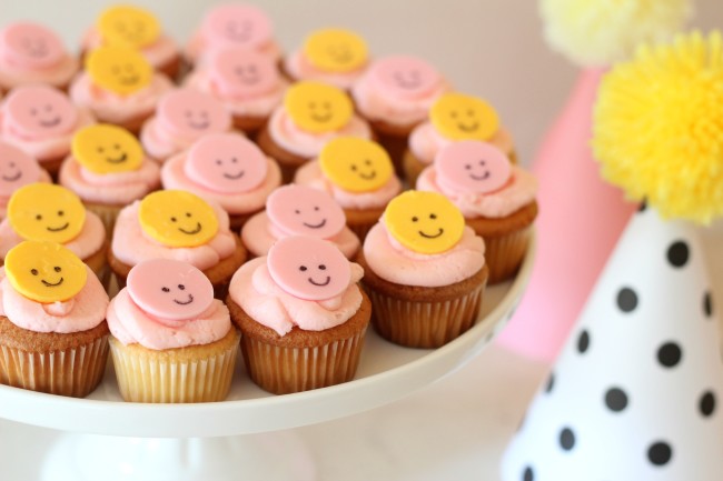 Smiley Face Birthday Party - Pink, Yellow and Modern