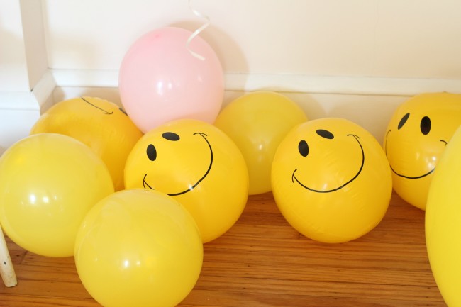 Smiley Face Birthday Party - Pink, Yellow and Modern