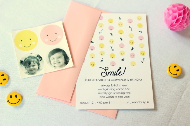 Smiley Face Birthday Party - Pink, Yellow and Modern