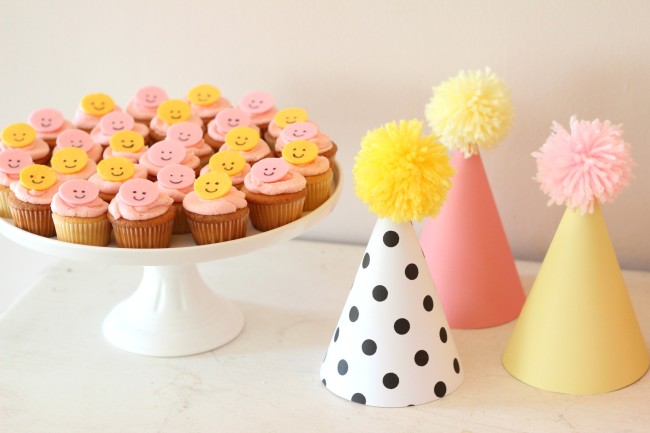 Smiley Face Birthday Party - Pink, Yellow and Modern