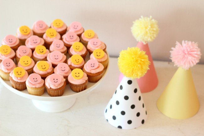 Smiley Face Birthday Party - Pink, Yellow and Modern