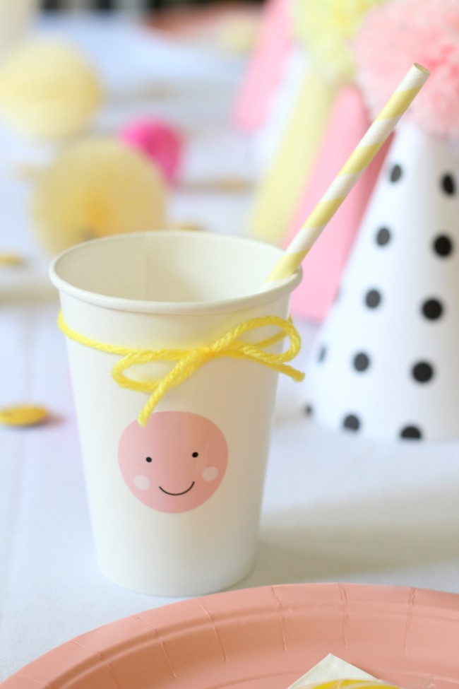 Smiley Face Birthday Party - Pink, Yellow and Modern