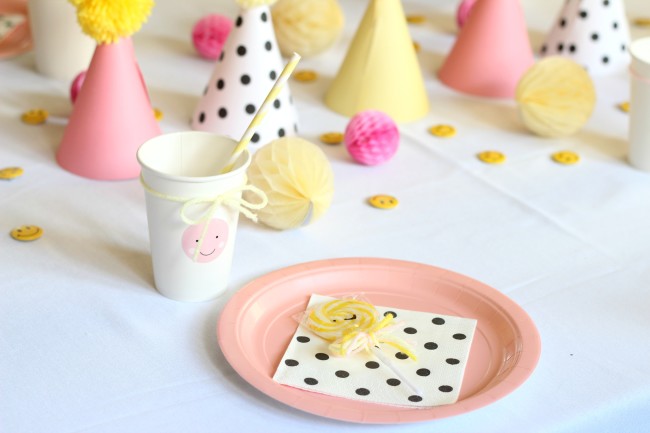 Smiley Face Birthday Party - Pink, Yellow and Modern