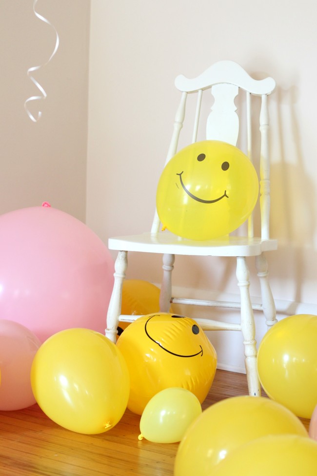 Smiley Face Birthday Party - Pink, Yellow and Modern