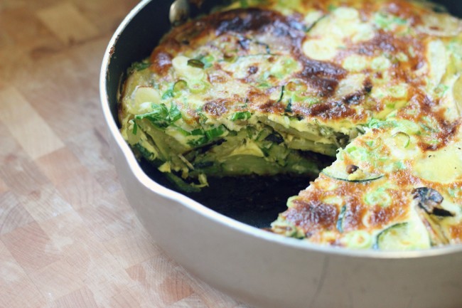 Zucchini Potato Frittata - Easy Egg Dish Meal