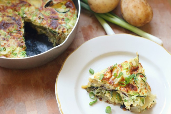 Zucchini Potato Frittata - Easy Egg Dish Meal