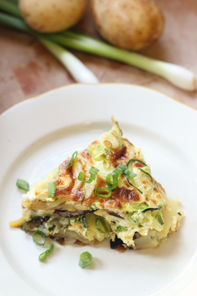 Zucchini Potato Frittata - Easy Egg Dish Meal