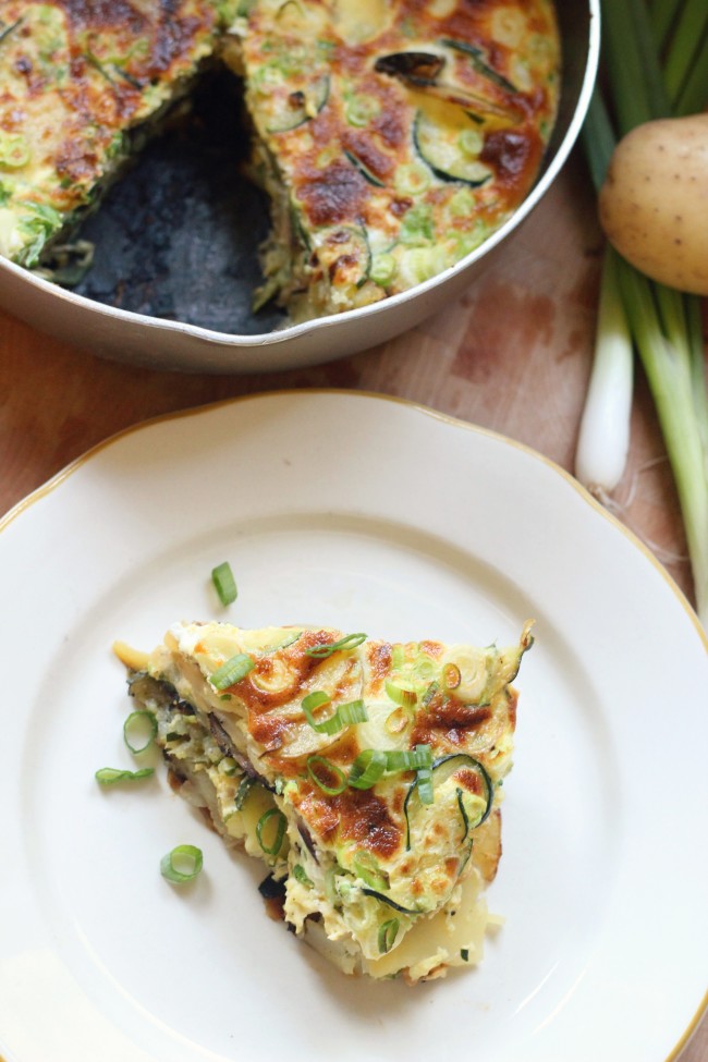 Zucchini Potato Frittata - Easy Egg Dish Meal