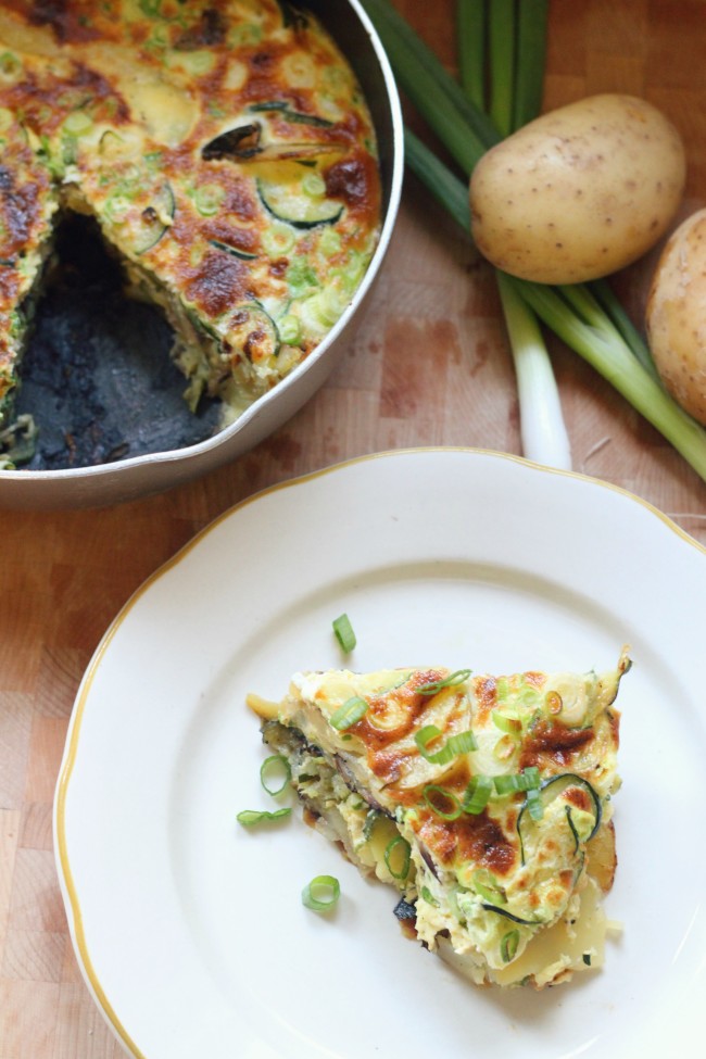 Zucchini Potato Frittata - Easy Egg Dish Meal