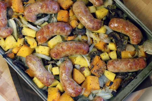 Roasted Sausage, Polenta and Squash Recipe