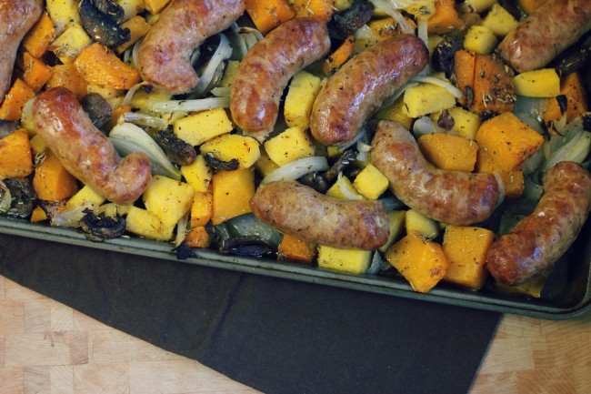 Roasted Sausage, Polenta and Squash Recipe