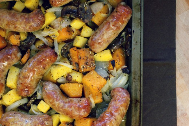 Roasted Sausage, Polenta and Squash Recipe